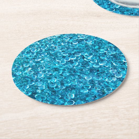 Türkisfarbener Marmor Runder Pappuntersetzer (Angewinkelt)
