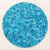 Türkisfarbener Marmor Runder Pappuntersetzer (Vorderseite)