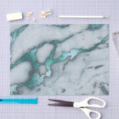 türkisfarbener Marmorboden Seidenpapier (Handwerk)