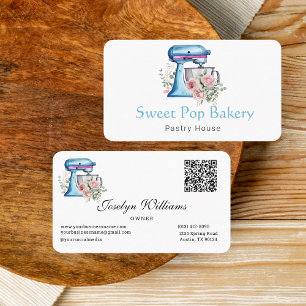 Türkisfarbener Mixer Bakery Business Card Visitenkarte