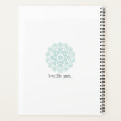 Türkisfarbener moderner Knitterplaner Planer (Rückseite)