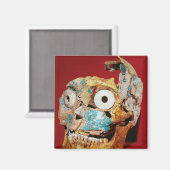 türkisfarbener Mosaik Magnet (Vorderseite/Rückseite)