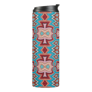 Türkisfarbener Multi Südwestlich Inspirierte Forme Thermosbecher