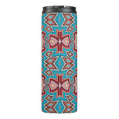 Türkisfarbener Multi Südwestlich Inspirierte Forme Thermosbecher (Rückseite)