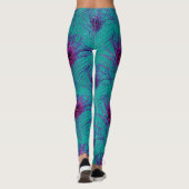türkisfarbener Pfau Leggings (Rückseite)