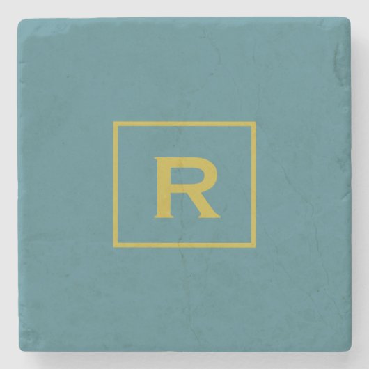 Türkisfarbener Schlichter Einstieg Steinuntersetzer (Vorderseite)