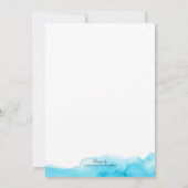 Türkisfarbener Splash 21. Geburtstag Einladung (Rückseite)