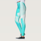 Türkisfarbener Spritzer Leggings (Links)
