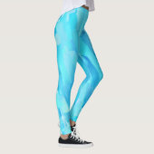 Türkisfarbener Spritzer Leggings (Rechts)