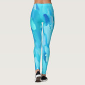 Türkisfarbener Spritzer Leggings (Rückseite)