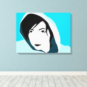 türkisfarbener Stachel Leinwanddruck (Insitu (Holzboden))