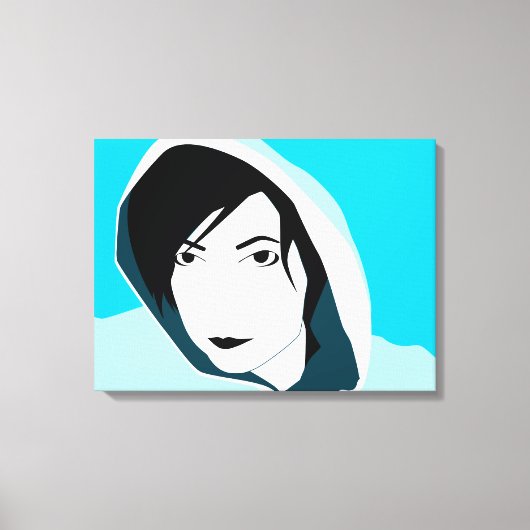 türkisfarbener Stachel Leinwanddruck (Vorderseite)