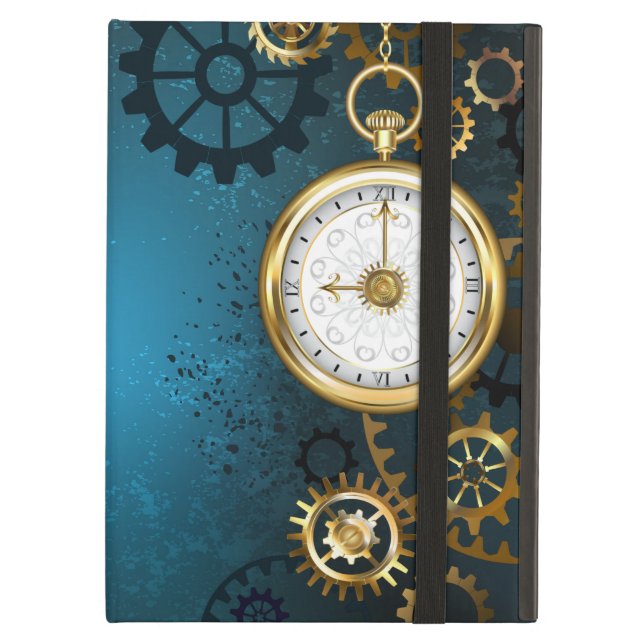Türkisfarbener Steampunk mit Gears (Vorderseite Geschlossen)