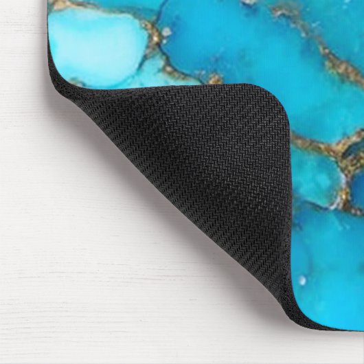 türkisfarbener Stein Mousepad (Ecke)