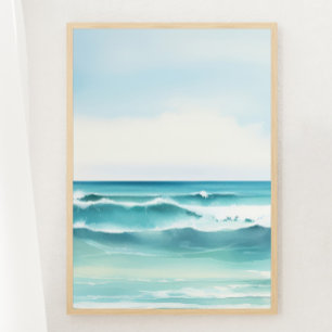 Türkisfarbener Strand Druck 1 von 3 Poster