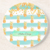 Türkisfarbener Strand Getränkeuntersetzer (Vorne)