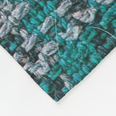 Türkisfarbener Tartan-Stoff, texturierter Hintergr Fleecedecke (Ecke)