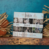 Türkisfarbener Vater Wir Liebe Sie FotoCollage Fotoplatte (Seite)