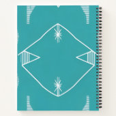 Türkisfarbenes Abstraktes SpiralNotebook Notizblock (Rückseite)