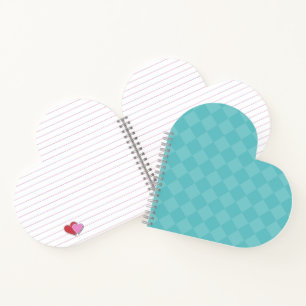 Türkisfarbenes, akustisches Print-Notebook Notizblock