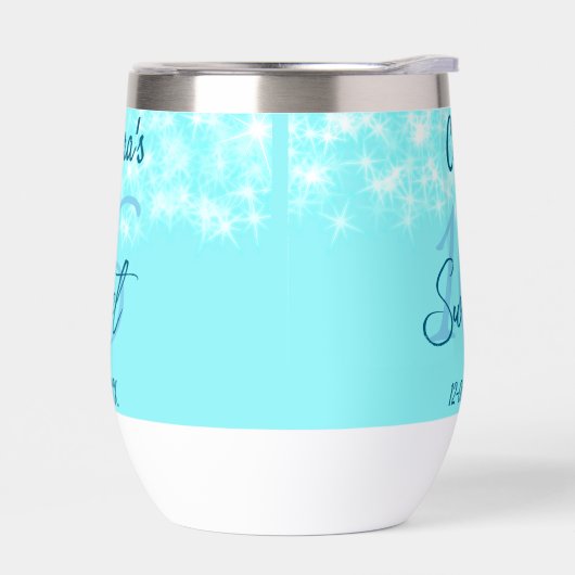 Türkisfarbenes aquamarines Agar süß 16 Geburtstag  (Links)