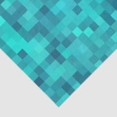 Türkisfarbenes Aquamarines blaues Muster Seidenpapier (Ausschnitt)