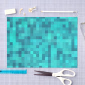 Türkisfarbenes Aquamarines blaues Muster Seidenpapier (Handwerk)