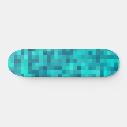 Türkisfarbenes Aquamarines blaues Muster Skateboard (Horizontal)