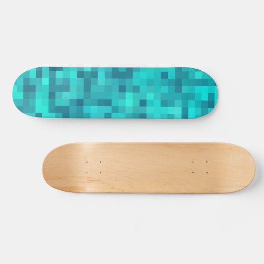Türkisfarbenes Aquamarines blaues Muster Skateboard (Horizontal)
