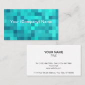 Türkisfarbenes Aquamarines blaues Muster Visitenkarte (Vorne/Hinten)