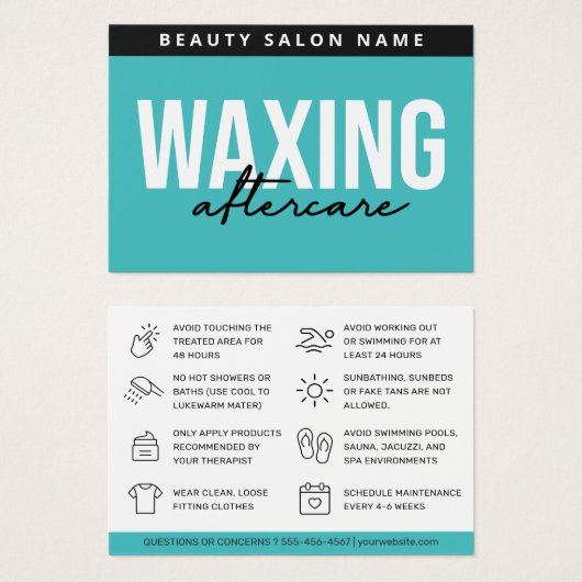 Türkisfarbenes Aquamarines Faxentzug (Vorne & Hinten)