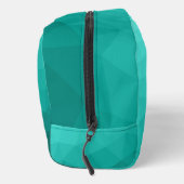 Türkisfarbenes aquamarines geometrisches Maschenmu Waschbeutel (Rechts)