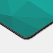 Türkisfarbenes aquamarines geometrisches Messemust Schreibtischunterlage (Ecke)