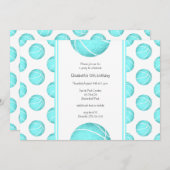 türkisfarbenes Basketballgeburtstag oder Party Einladung (Vorne/Hinten)