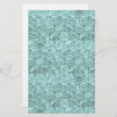 Türkisfarbenes Blasenwickelmuster Briefpapier (Vorne/Hinten)