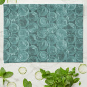 Türkisfarbenes Blasenwickelmuster Handtuch (Gefaltet)