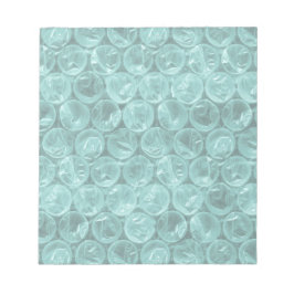 Türkisfarbenes Blasenwickelmuster Notizblock