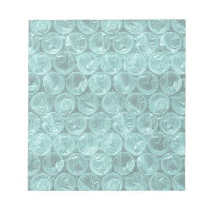 Türkisfarbenes Blasenwickelmuster Notizblock