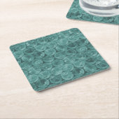 Türkisfarbenes Blasenwickelmuster Rechteckiger Pappuntersetzer (angewinkelt)