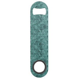 Türkisfarbenes Blasenwickelmuster Speedflaschenöffner