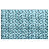 türkisfarbenes Blau-Tarnung abstrakt Stoff (Yard (91,4 cm))