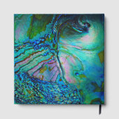 Türkisfarbenes & blaues Abalone-Schneckenhaus Gästebuch (Rückseite)