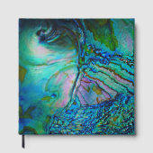 Türkisfarbenes & blaues Abalone-Schneckenhaus Gästebuch (Vorderseite)