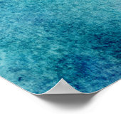 Türkisfarbenes blaues Papier Hintergrund Poster (Ecke)