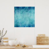 Türkisfarbenes blaues Papier Hintergrund Poster (Küche)