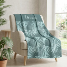 Türkisfarbenes Boho-Wasserfarben-Tropenblatt-Name