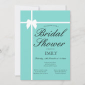 Türkisfarbenes Brautparty, Babydusche Einladung (Vorderseite)