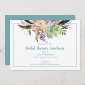 Türkisfarbenes Brautparty Einladung (Vorne/Hinten)