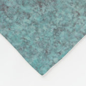 Türkisfarbenes Copper Patina Textur Geschenk Fleecedecke (Ecke)