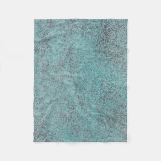 Türkisfarbenes Copper Patina Textur Geschenk Fleecedecke (Vorderseite)
